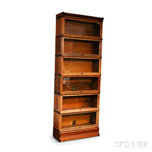 Globe-Wernicke Co. Oak Six-stack Barrister Bookcase