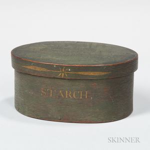 Green-painted "Starch" Pantry Box
