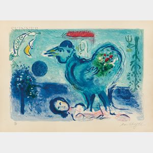 Marc Chagall (Russian/French, 1887-1985) Paysage au coq