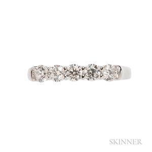 14kt White Gold and Diamond Five-stone Ring
