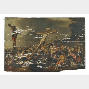 Attributed to Frans Francken III (Flemish, 1607-1667) Raising the Cross