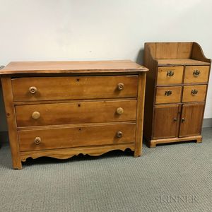 Pine Cottage Chest and Small Cabinet
