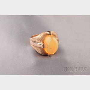 14kt Rose Gold and Fire Opal Ring