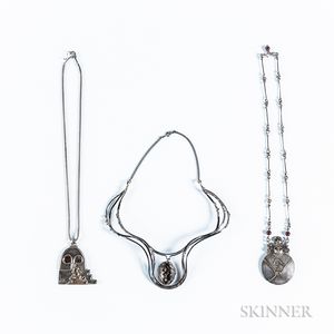 Three Gordon Lawrie Sterling Silver Necklaces