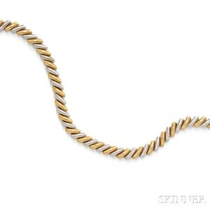 18kt Bicolor Gold "Torchon" Necklace, Mario Buccellati