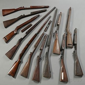 Twelve Rifle Stocks