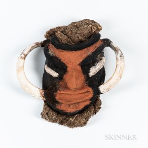 Vanuatu Painted Clay Mask