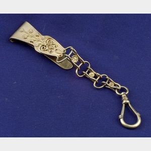 Antique Silver Gilt Chatelaine Hook, Tiffany & Co.