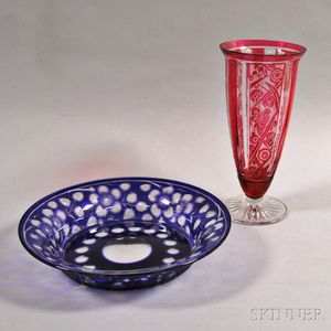 Two Cut Glass Items