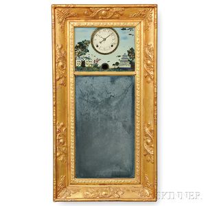 Joseph Ives Gilt Patent Looking Glass Clock
