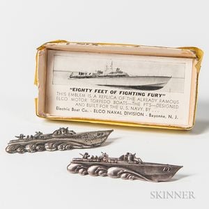 Two Sterling Silver PT Boat Pins