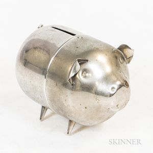 Chromed Metal Piggy Bank