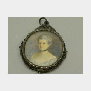 Miniature Portrait on Ivory of Margaret Foote Hawley