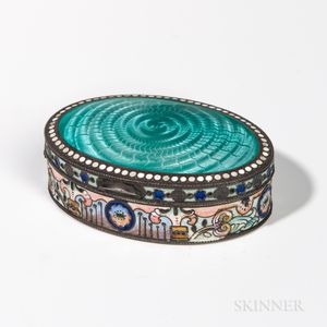 Russian .875 Silver and Cloisonne Enamel Box