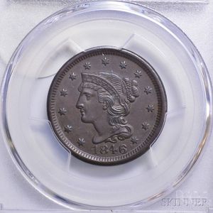 1846 Small Date Braided Hair Cent