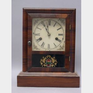 Wm. L. Gilbert Mahogany Veneer Cottage Shelf Clock