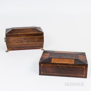 Jewelry Box and Casket-form Tea Caddy