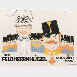 Julius Klinger (Austrian, 1876-1942) Der Feldherrnhügel Lustspiel-Haus