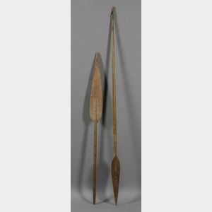 Two New Guinea Tribal Paddles