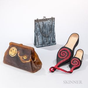 Two Judith Haberl Handbag Sculptures and a Shoe Sculpture