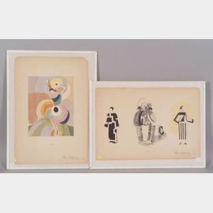 Sonia Terk Delaunay (French, 1885-1979) Lot of Sixteen Abstract and Fashion Images