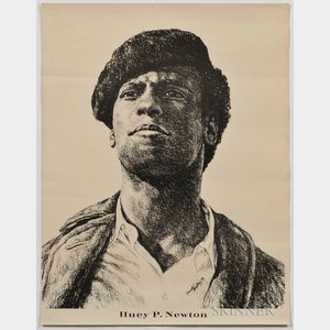 Huey P. Newton Printed Black Panther Party Poster.
