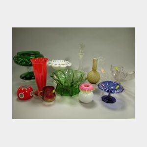 Twelve Pieces of Assorted Art Glass and Glassware.