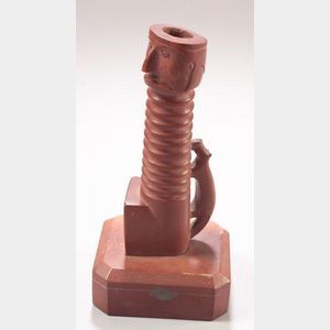 Plains Red Pipestone Candle Holder