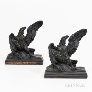 Pair of Bronze Eagle Bookends