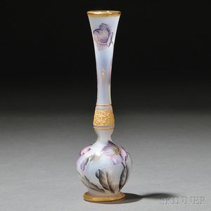 Daum Enameled Glass Vase