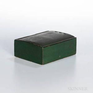Shaker Green-painted Slide-lid Box