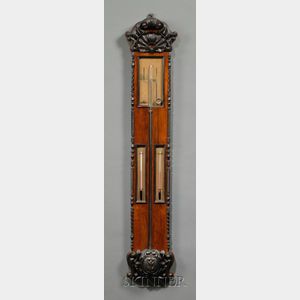 French Rosewood Stick Barometer