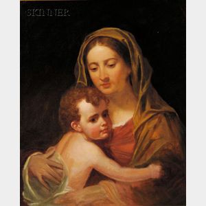 Manner of Thomas Sully (American, 1783-1872) Madonna and Child