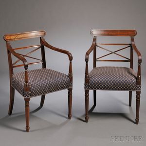 Ten Regency-style Mahogany Dining Chairs