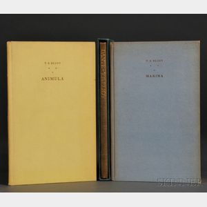 Eliot, Thomas Stearns (1888-1965) Three Signed Limited Edition Titles.