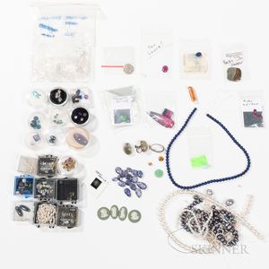 Large Group of Miscellaneous Unmounted Gemstones, Beads, and Cultured Pearls.