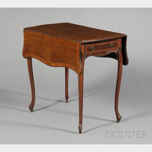 George III Style Crossbanded and Inlaid Mahogany Pembroke Table