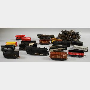 Group of Hafner and Marx Trains, Cars, and Tracks, and Other Related Materials