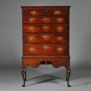 Queen Anne Maple Chest-on-frame