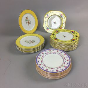 Group of Wedgwood, Cauldon, and Syracuse Porcelain Plates