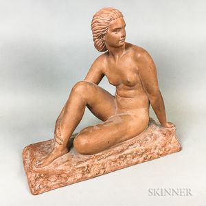 Demetre Chiparus Art Deco Terra-cotta Figure of a Nude Woman