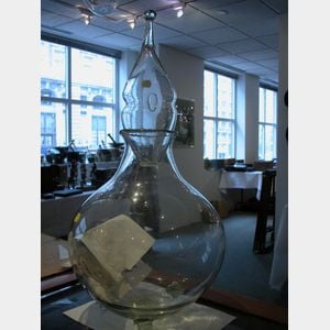 Early Clear Glass Footed Apothecary Jar