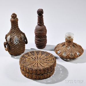 Group of Ropework or Ropework-decorated Items