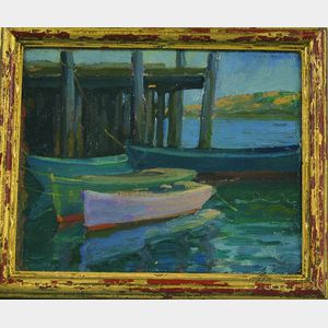 Charles Gordon Marston (American, 1898-1980) Boats, Rockport, Mass.