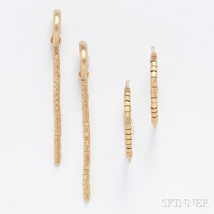 Two Pairs of 18kt Gold "Golden Beads" Earrings, H. Stern