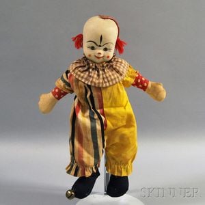 Rubber and Cloth Clown Doll