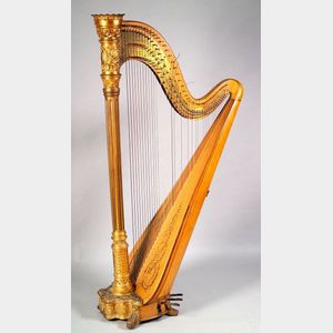 American Double Action Pedal Harp, Lyon & Healy, c. 1930, Model 23 Gold