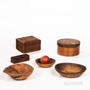 Group of Antique Wooden Decorative Items