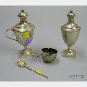 Five Pieces of Sterling Silver and Silver Plate