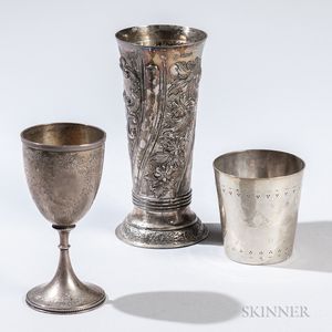 Three Pieces of Victorian Sterling Silver Tableware